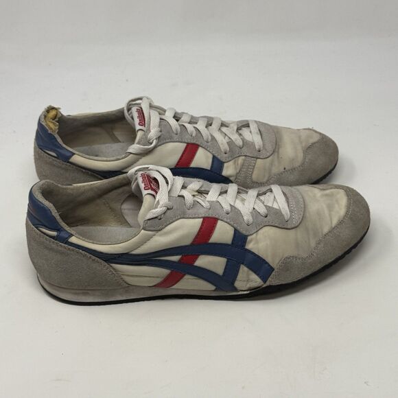 Asics Onitsuka Tiger Serrano Shoes Mens 10 White Red Blue...